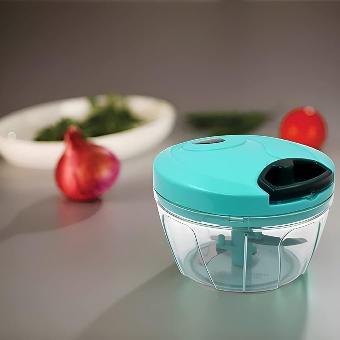 3 Blade Maual Chopper Mini Handy and Compact Chopper for Effortlessly Chopping Vegetables and Fruits for Your Kitchen