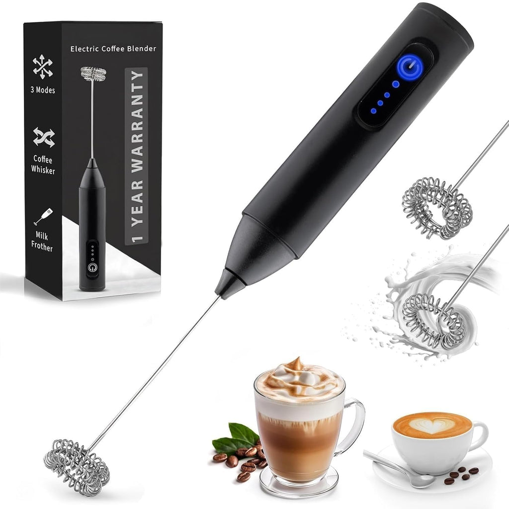 Milk Frother & Coffee Whisker with Dual Spring Tech |Coffee Frother Electric Blender Mixer |Hand Blender |Coffee Maker and Beater