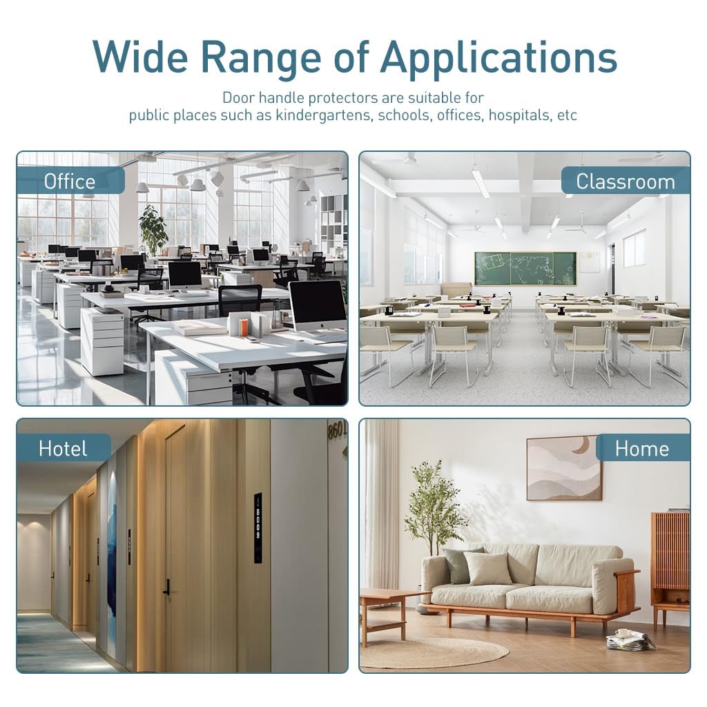 Safety Door Stopper for Home Door Handle Cover Wall Protector Door Bumpers Color Silicone Anti-Collision Door Stopper Rubber Kids Safety Protective Door Handle Protector(Multicolor)