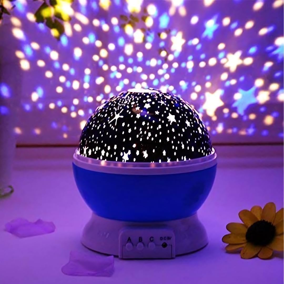 Star MAKER Projector Night Light – Romantic LED Sky Projector Lamp with USB Cable – Colorful Rotating Galaxy Light for Bedroom, Kids, and Home Décor (Assorted Color)