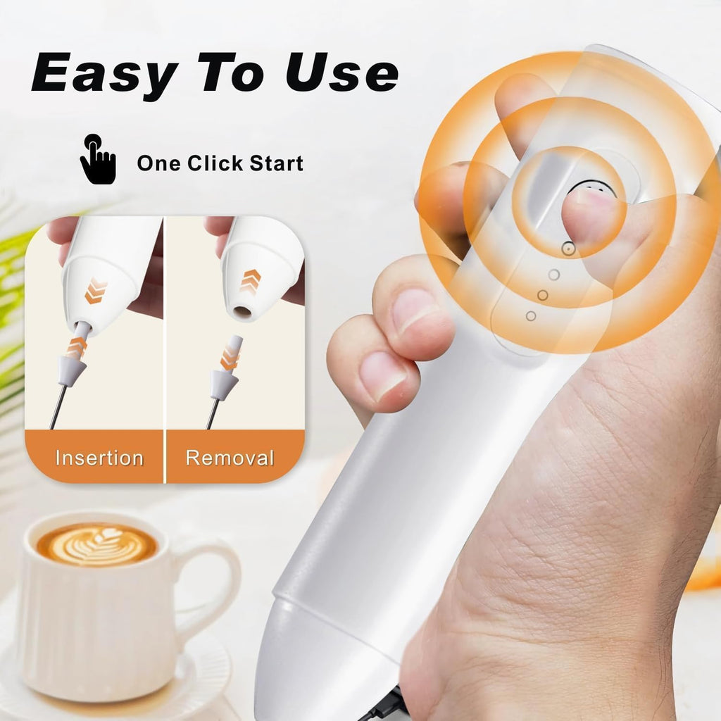 Milk Frother & Coffee Whisker with Dual Spring Tech |Coffee Frother Electric Blender Mixer |Hand Blender |Coffee Maker and Beater