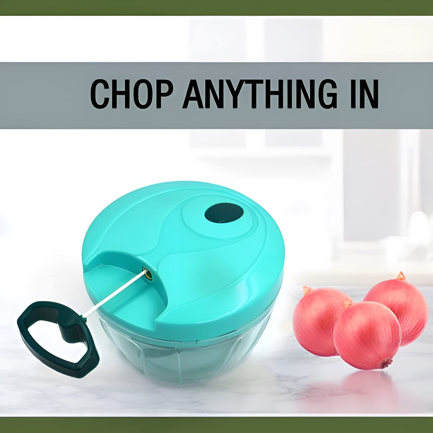 3 Blade Maual Chopper Mini Handy and Compact Chopper for Effortlessly Chopping Vegetables and Fruits for Your Kitchen