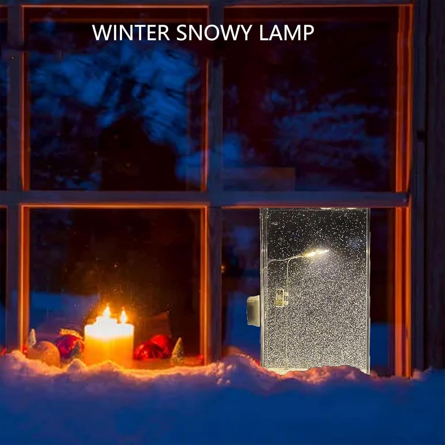 DIY Snowfall Lamp with Street Light Snow lamp– Handmade Snow Scenery Night Light for Christmas Decor, Birthday Gifts, and Family Fun