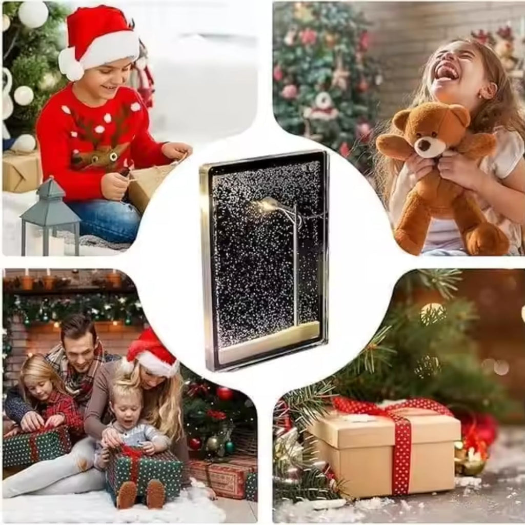 DIY Snowfall Lamp with Street Light Snow lamp– Handmade Snow Scenery Night Light for Christmas Decor, Birthday Gifts, and Family Fun