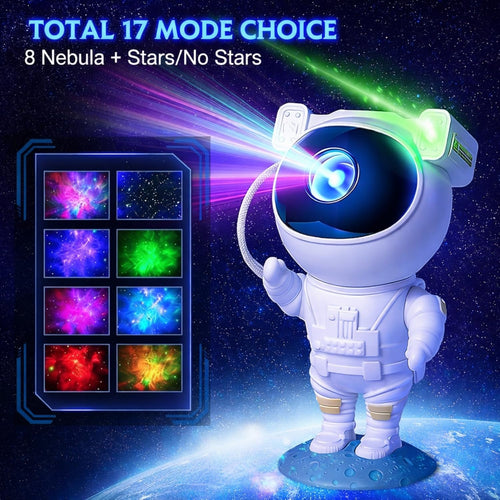 Astronaut Galaxy Projector Night Light – 360° Rotating Nebula Star Projector with Remote Control, Timer & Adjustable Head – Space Lamp for Kids’ Bedroom, Gifts, Gaming Room, Home & Décor
