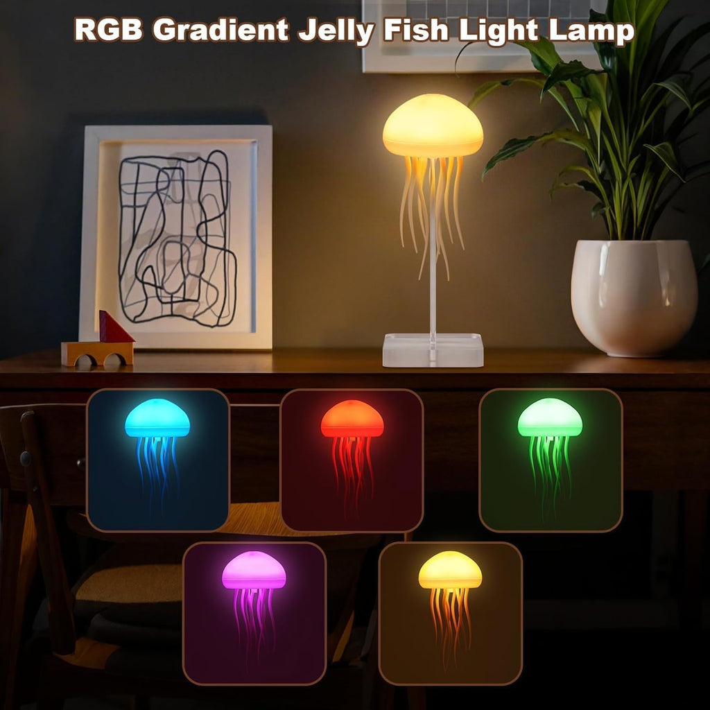 Jellyfish Lamp 7-Colour Changing Nursery Night Light with Rotating Mode for Kids, Baby Room Decor, Aesthetic Gifts for Girls, Boys,Friends & Ocean Lovers Night Lamp